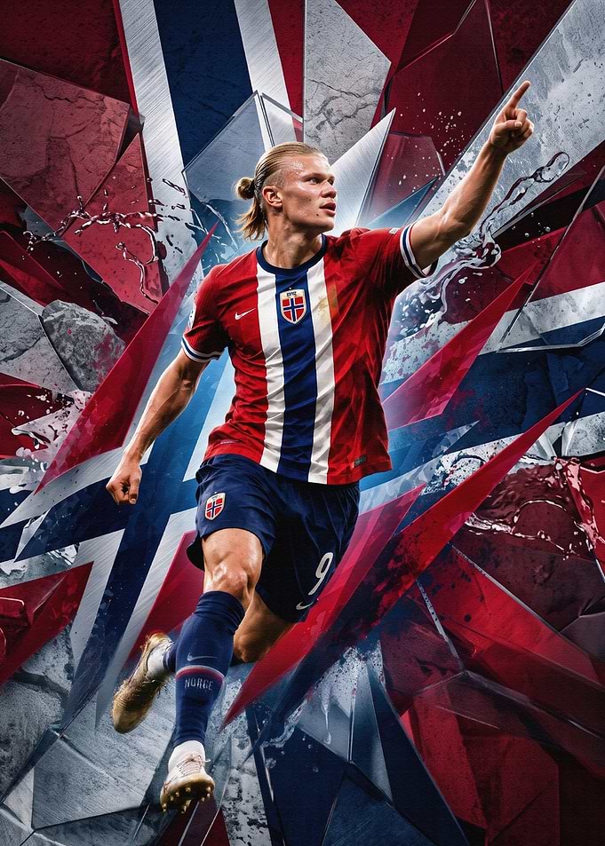 Erling Haaland Norway National Team Poster