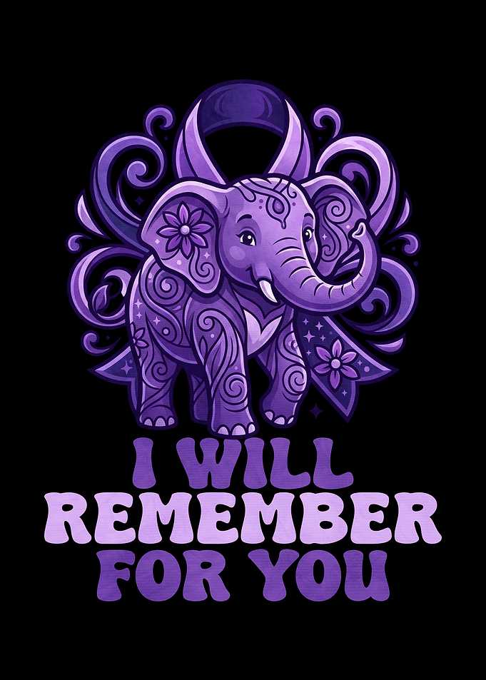 Purple Elephant Alzheimer's Awareness Design