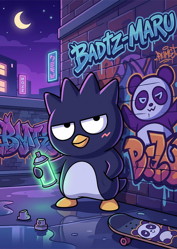 Badtz-Maru Graffiti Street Art