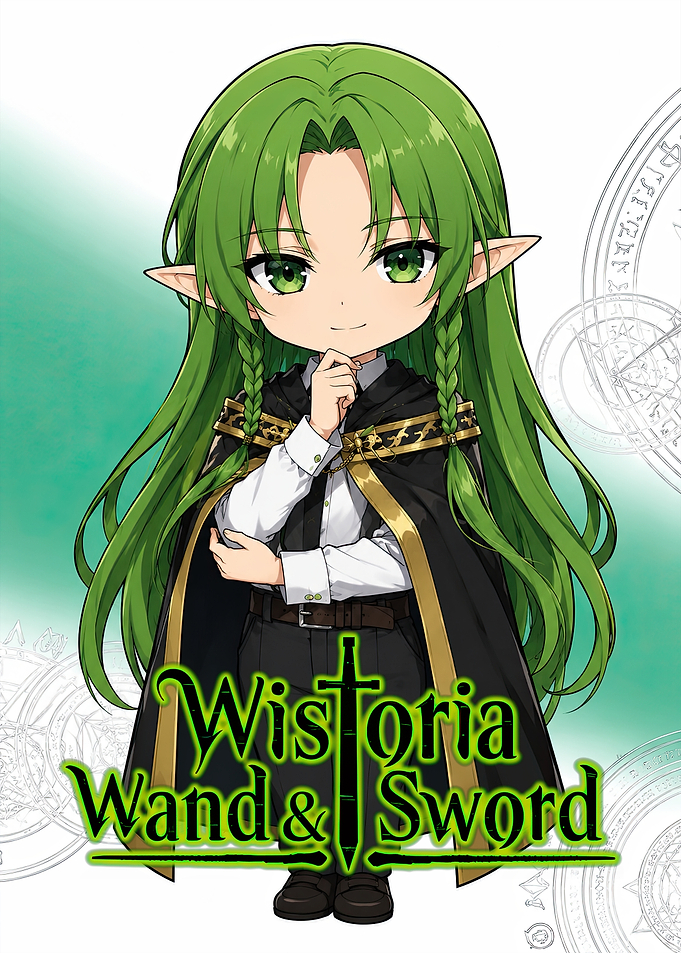 Chibi Elf Character Wistoria Wand & Sword