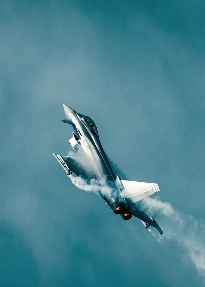 Eurofighter Typhoon Performing High-G Maneuver