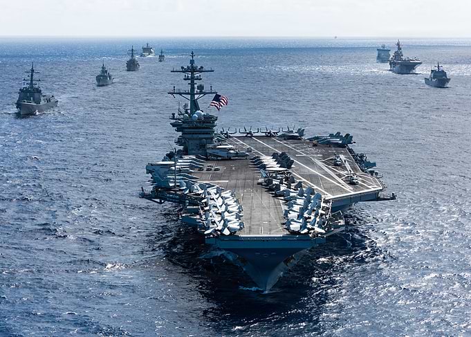 US Navy Carrier Strike Group Formation