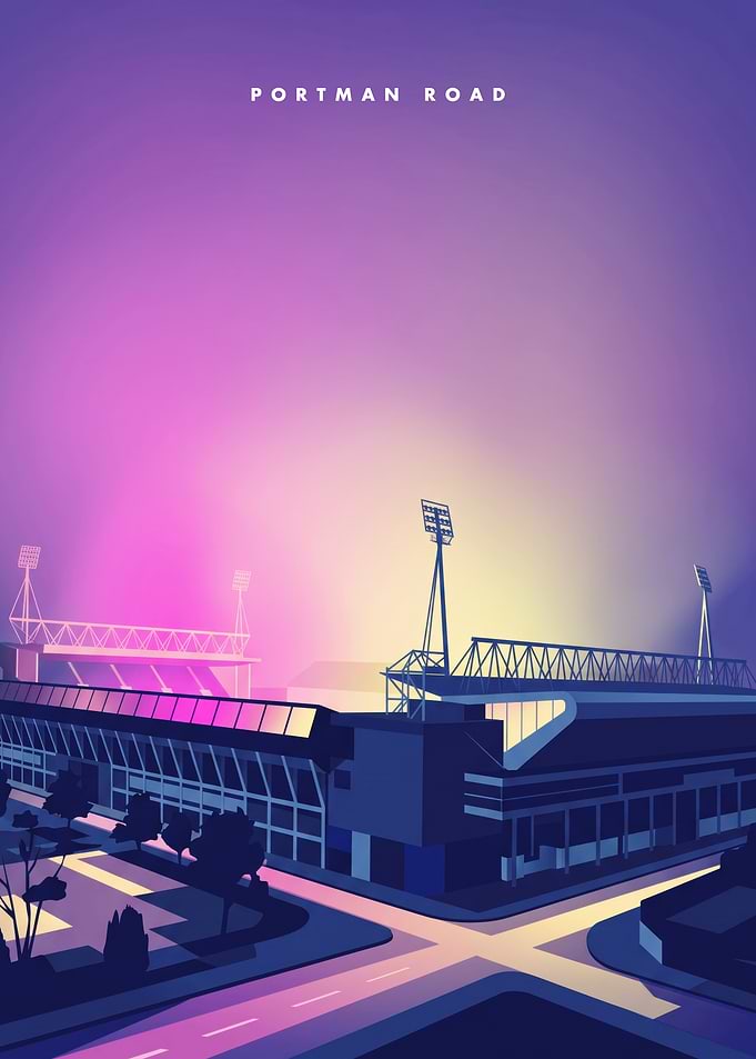 Portman Road Stadium Minimalist Art
