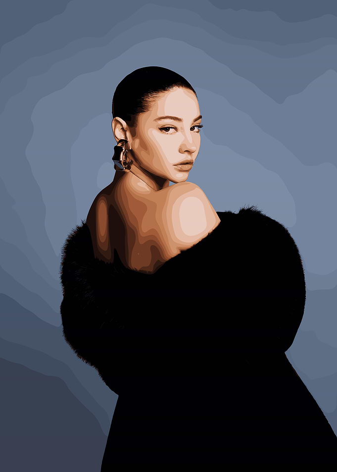 Elegant Woman in Fur Coat Portrait