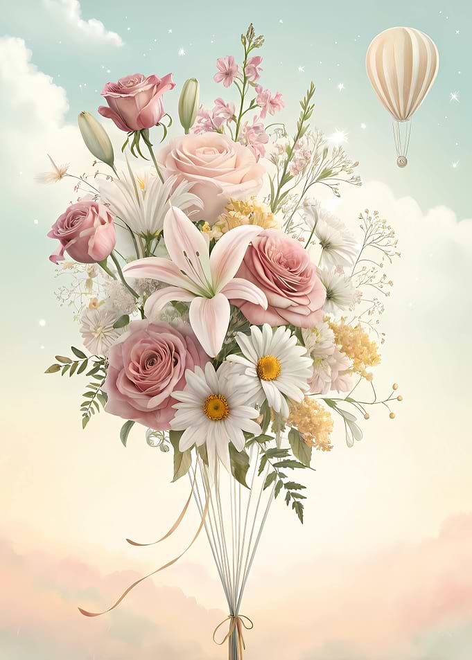 Floral Bouquet Hot Air Balloon