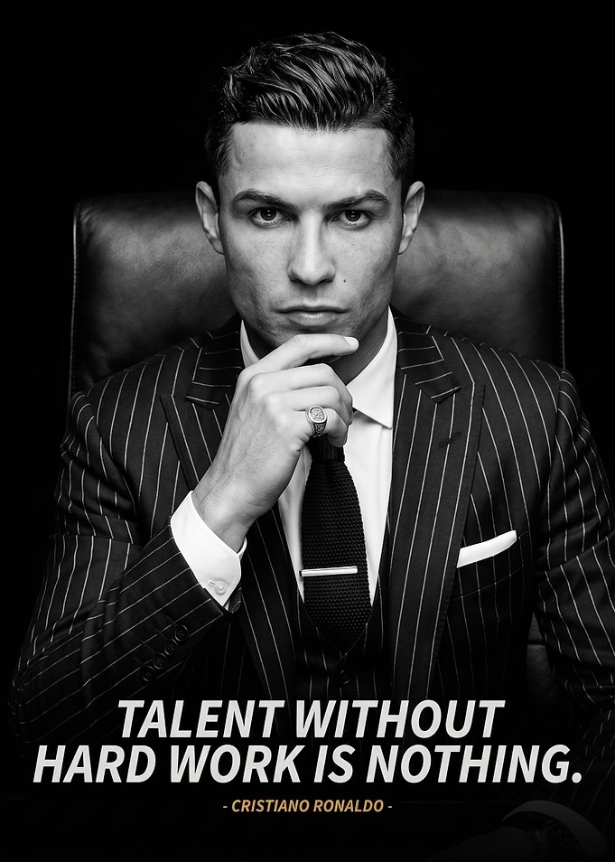 Cristiano Ronaldo Inspirational Quote Poster