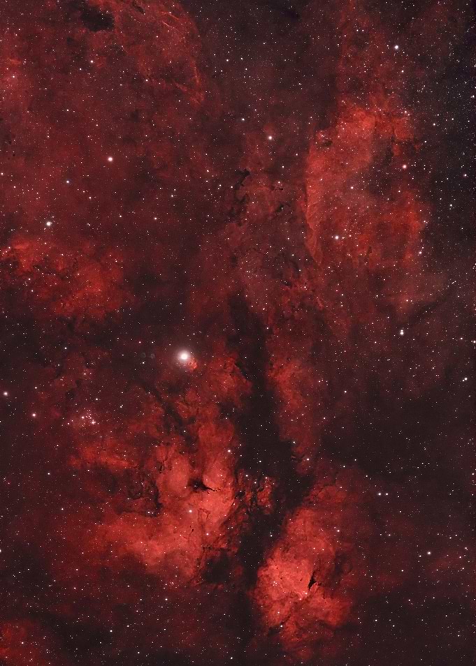 Deep Space Red Nebula Cloud