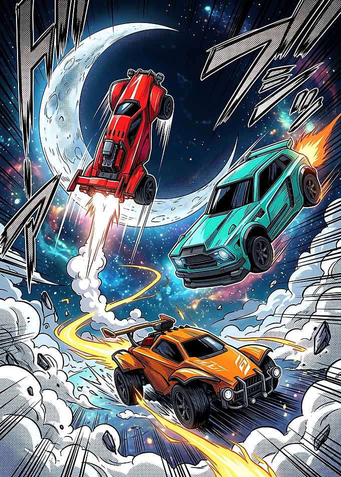 Rocket League Space Racing Action