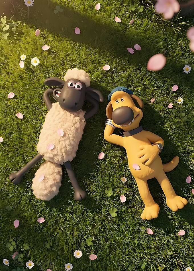 Shaun the Sheep and Bitzer Relaxing