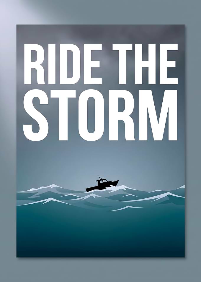 Ride the Storm Minimalist Poster