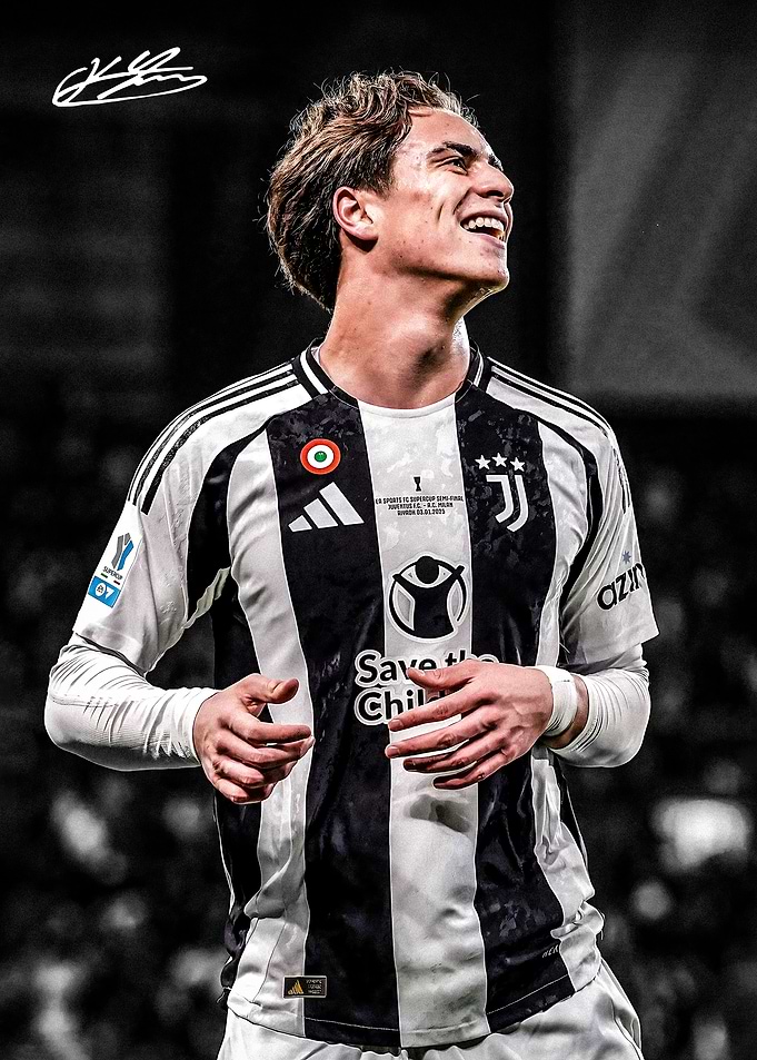 Kenan Yildiz Juventus Football Portrait