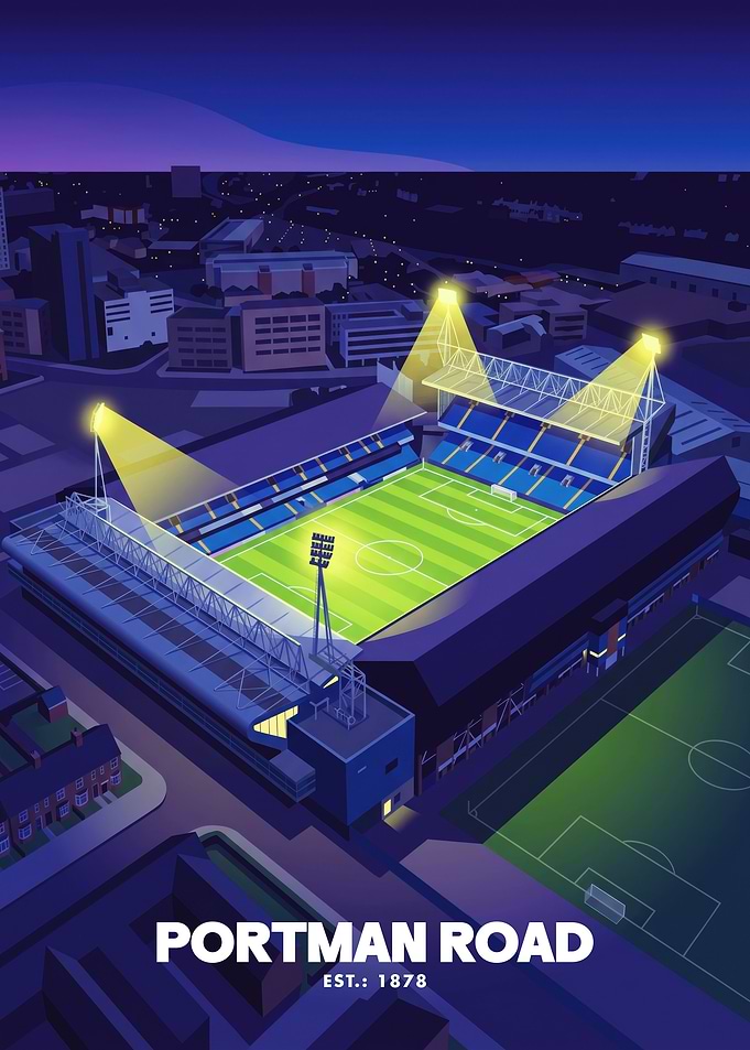 Portman Road Stadium Illustration