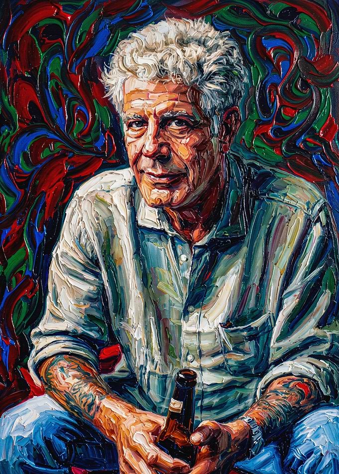 Anthony Bourdain Oil Painting Portrait