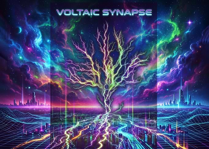 Voltaic Synapse Neon Cyberpunk Landscape