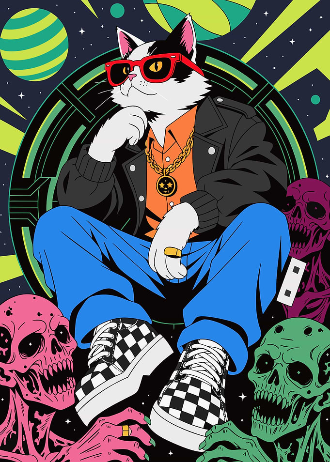 Cool Cat in Space Streetwear