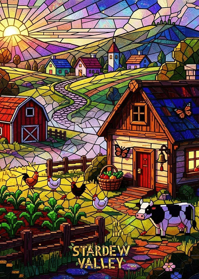 Stardew Valley Stained Glass Farm