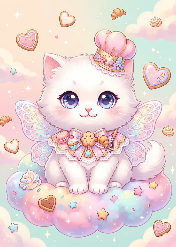 Cute Fairy Kitten Baker