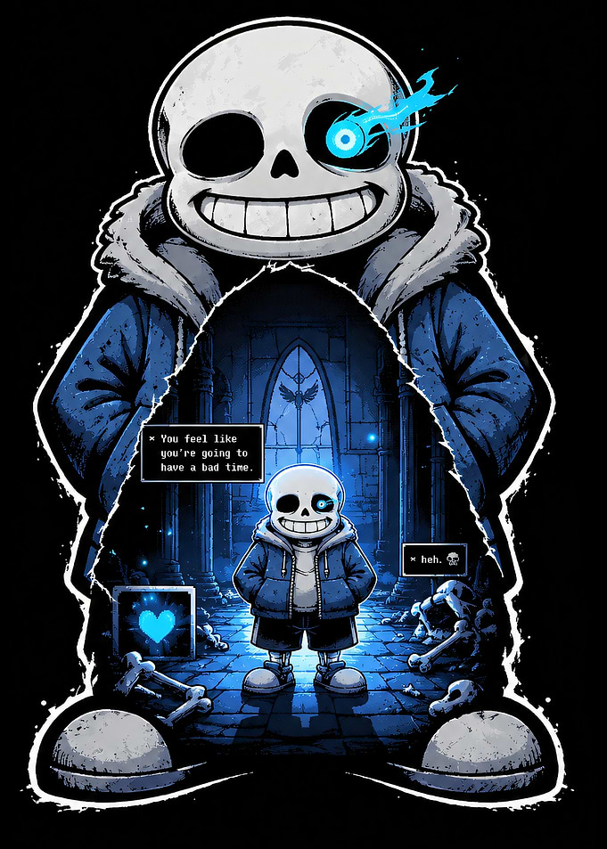 Sans Undertale Bad Time Illustration