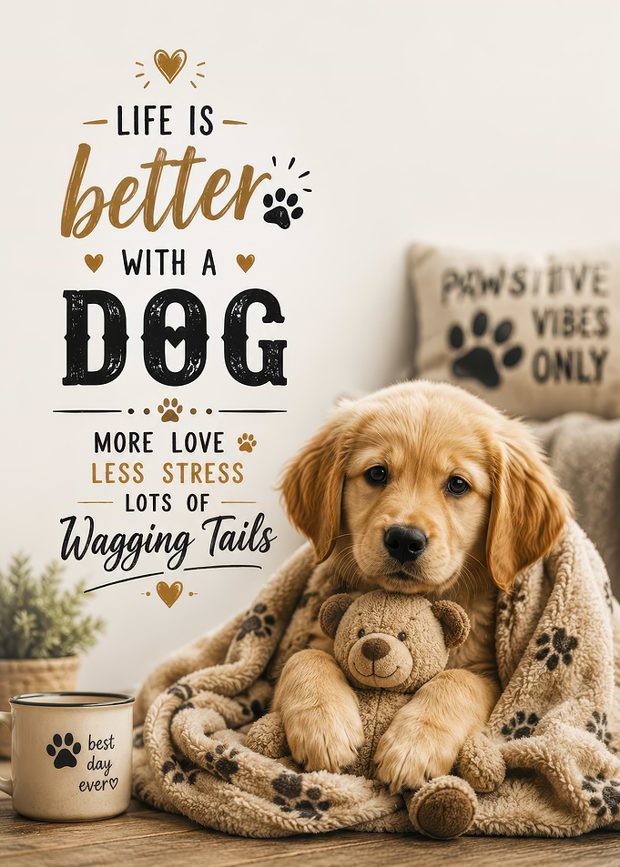 Cute Golden Retriever Puppy Quote