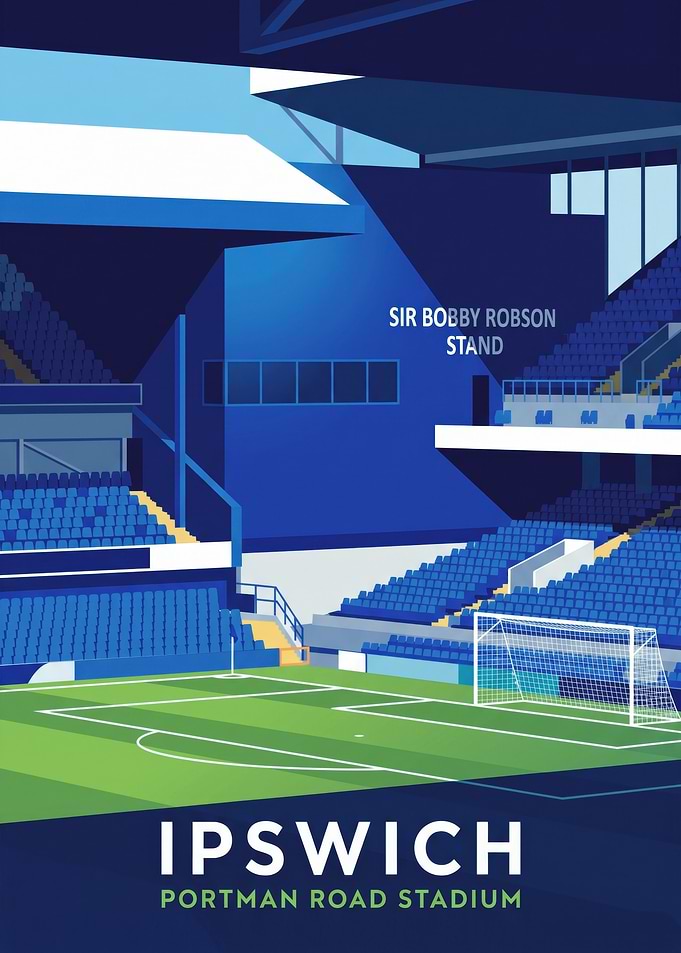 Ipswich Portman Road Stadium Poster