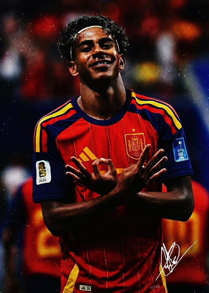 Lamine Yamal Spain Soccer Celebration