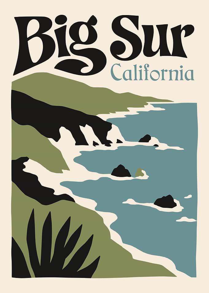 Big Sur California Travel Poster