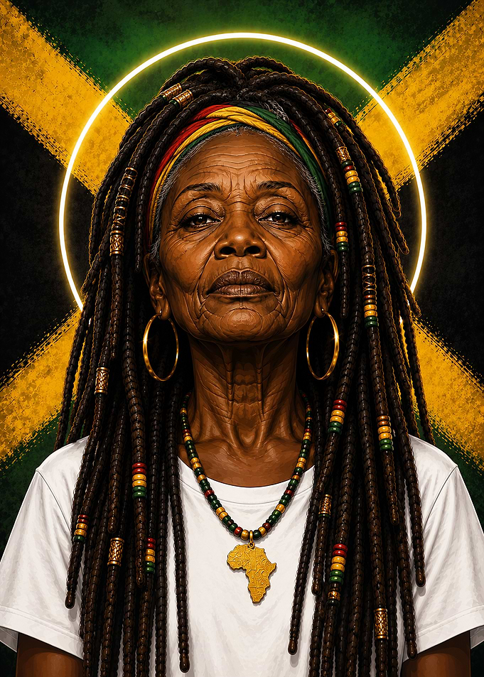 Portrait of an Elderly Jamaican Woman