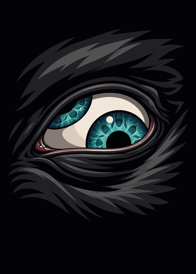 Surreal Pixel Art Monster Eye
