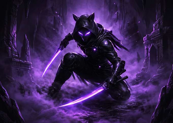 Purple Shadow Assassin Warrior