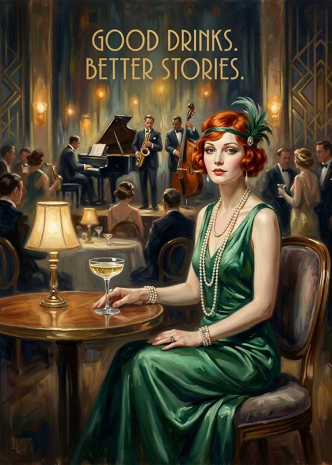 1920s Jazz Club Flapper Portrait