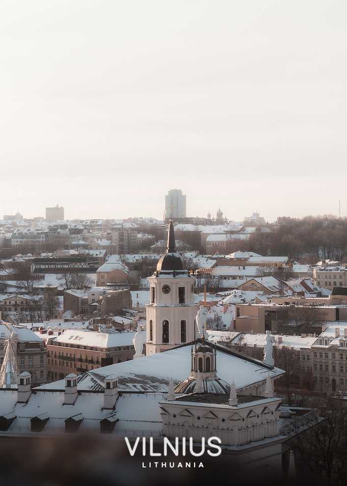 Winter View of Vilnius Cathedral