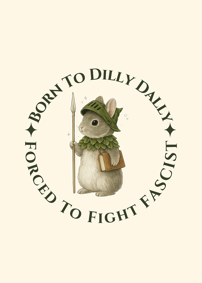 Cute Knight Rabbit Dilly Dally Illustration