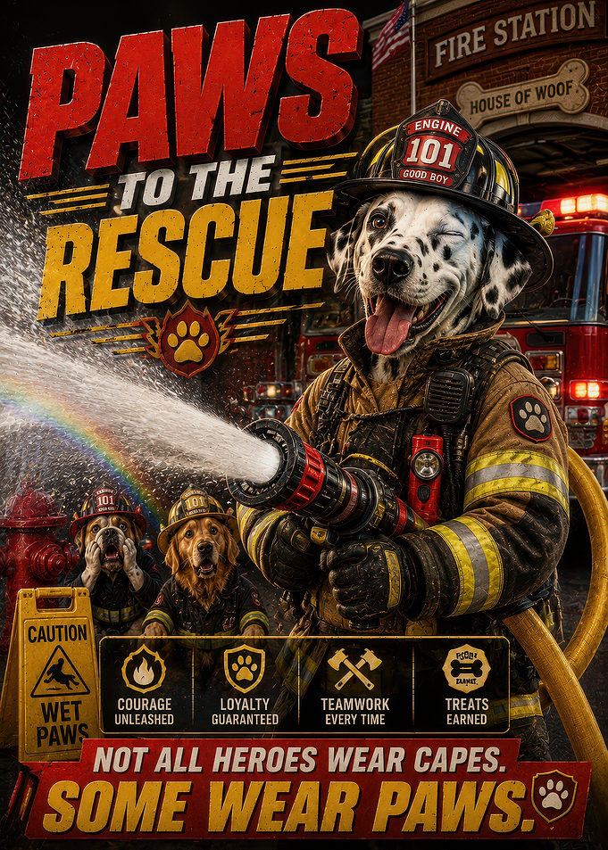 Paws to the Rescue Firefighter Dogs