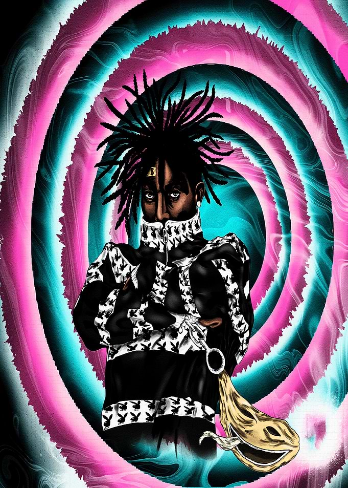 Playboi Carti Psychedelic Portrait