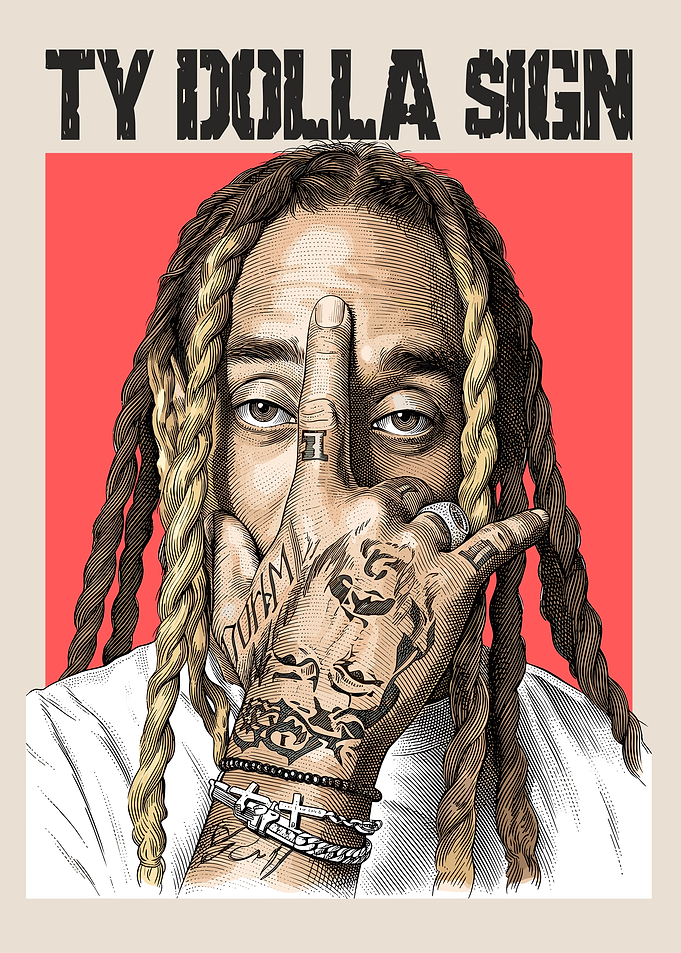 Ty Dolla Sign Portrait Poster