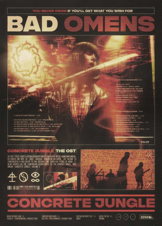 Bad Omens Concrete Jungle Album Poster