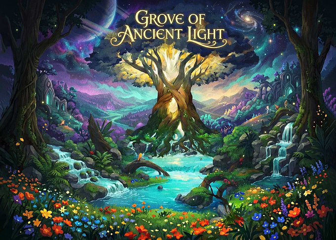 Grove of Ancient Light Fantasy Landscape