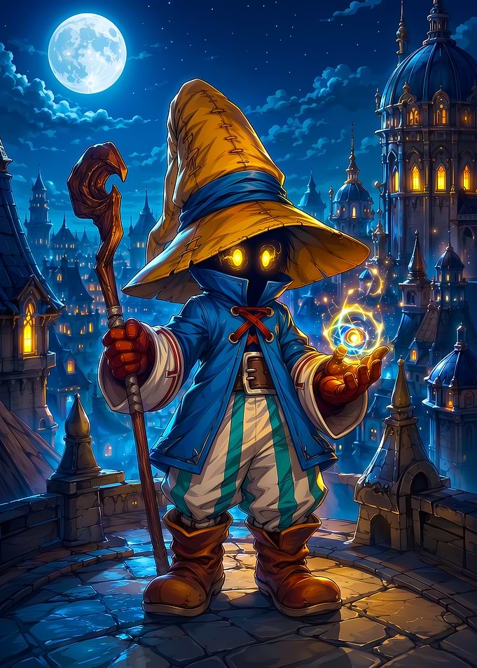 Final Fantasy IX Vivi Ornitier Black Mage Fantasy Art