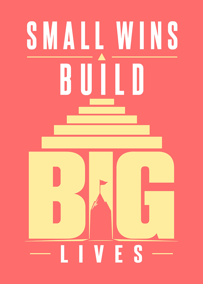 Small Wins Big Lives Motivational Quote Poster