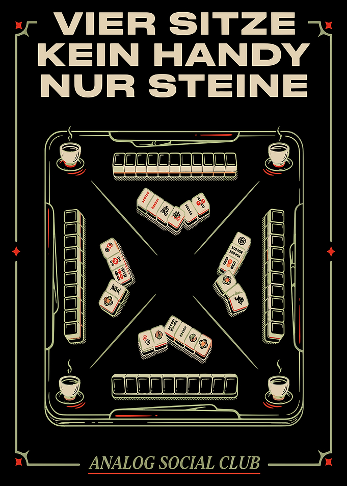 Analog Social Club Mahjong Poster