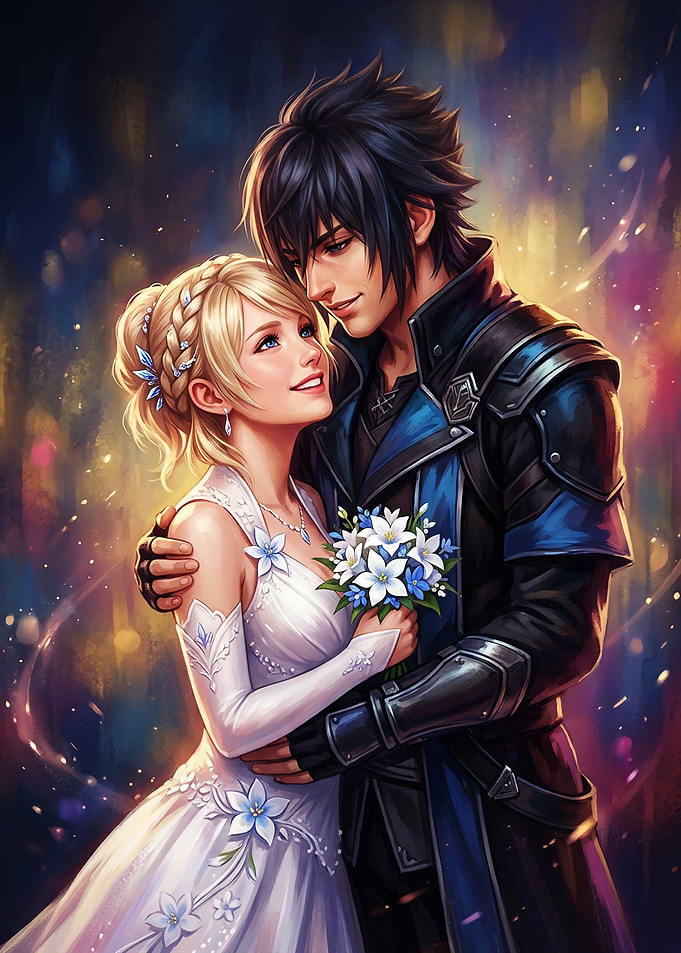 Noctis and Lunafreya Wedding Portrait
