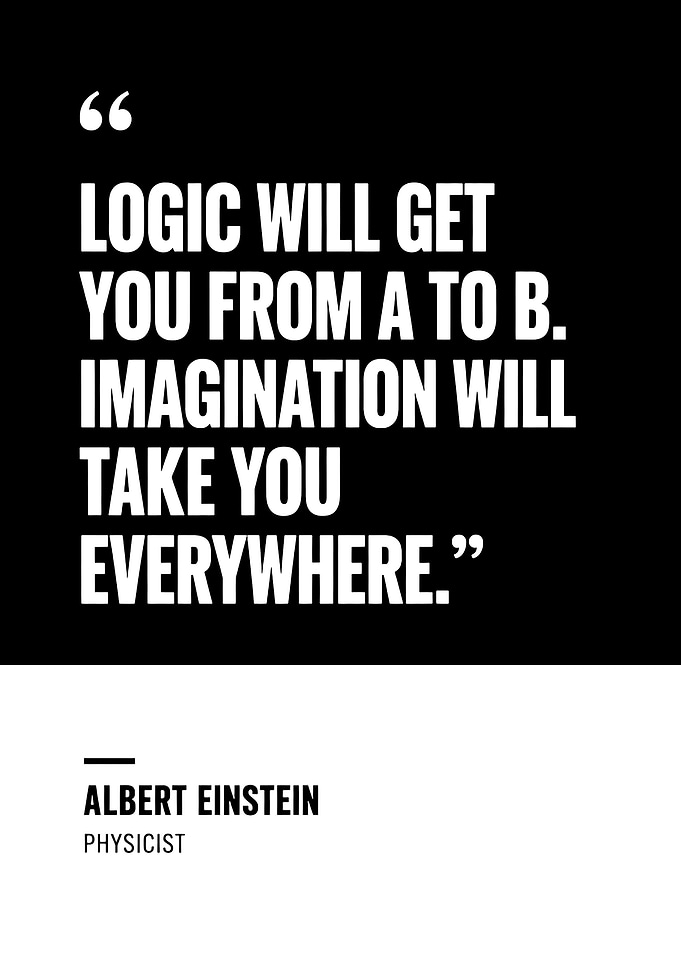 Albert Einstein Inspirational Quote Poster