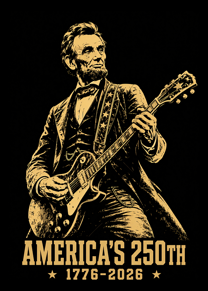 Abraham Lincoln Playing Electric Guitar