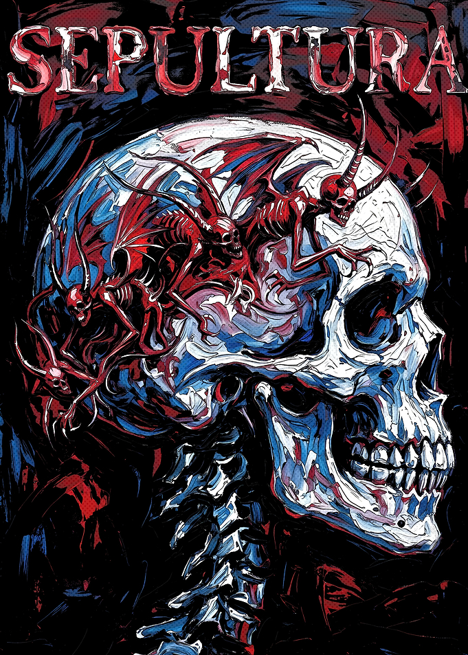 Sepultura Skull and Demons Artwork