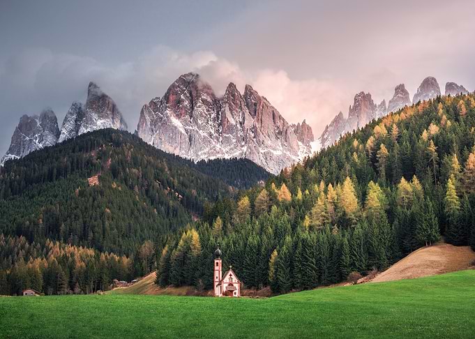 St. Johann Church in the Dolomites