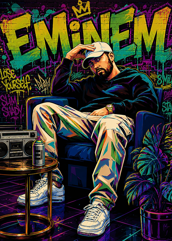 Eminem Graffiti Style Portrait
