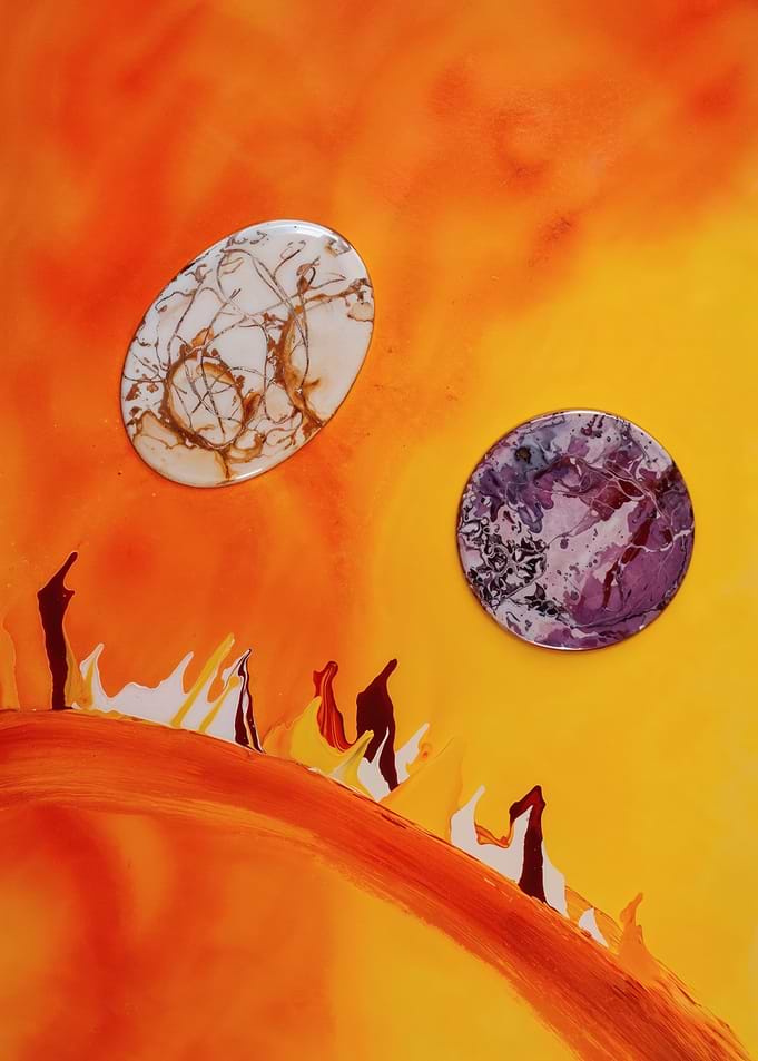 Celestial Orbs – Solar Flare Abstract