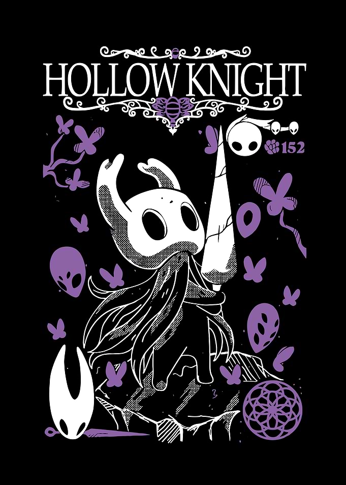 Hollow Knight Purple Graphic Illustration