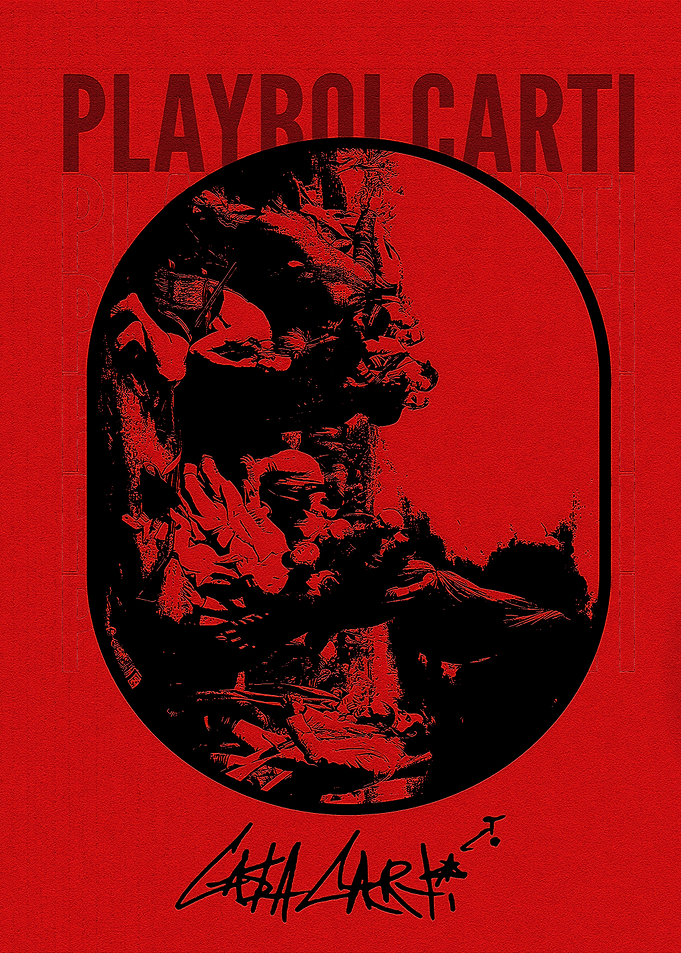 Playboi Carti Red Graphic Poster