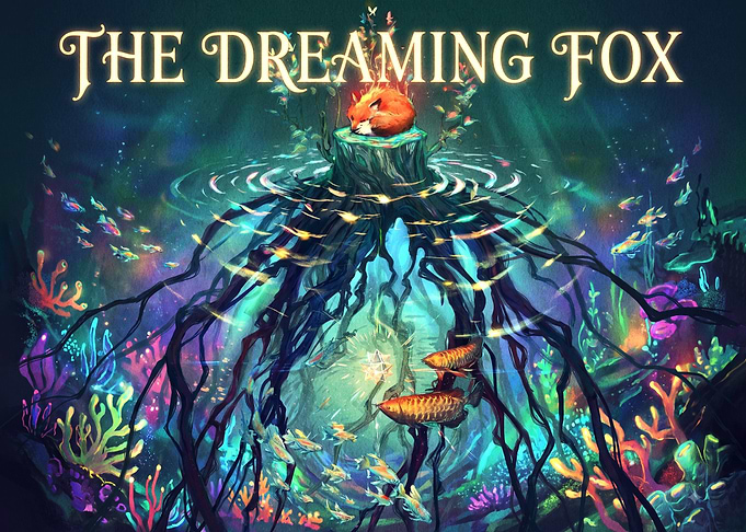 The Dreaming Fox Fantasy Illustration
